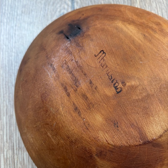 Vintage Hand Painted Wooden Rustic Bowl Italian Village Scene Signed Folk Art - Picture 5 of 8